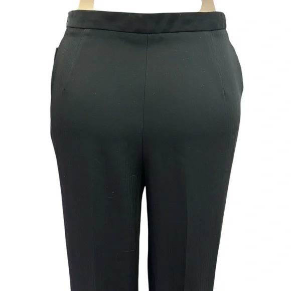 Tribal Black On Black Striped 2 Pocket Side Zip Wide Straight Leg Curvy Womens 8 - Picture 9 of 15